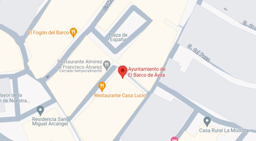 plano Registro Civil Juzgado de Paz El Barco de Ávila